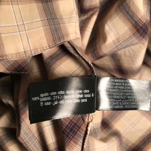 Zara Oversized Cotton Plaid Shirt Dress With Belt Tie ZW Collection Long Sleeves - Picture 10 of 12